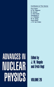 Advances in Nuclear Physics: Volume 26 (2001)