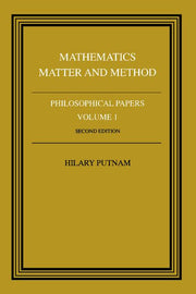 Philosophical Papers: Volume 1, Mathematics, Matter and Method (Revised)