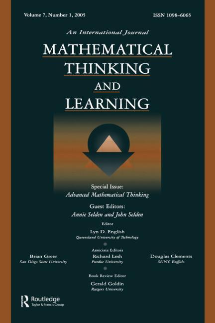 Advanced Mathematical Thinking: A Special Issue of Mathematical Thinking and Learning