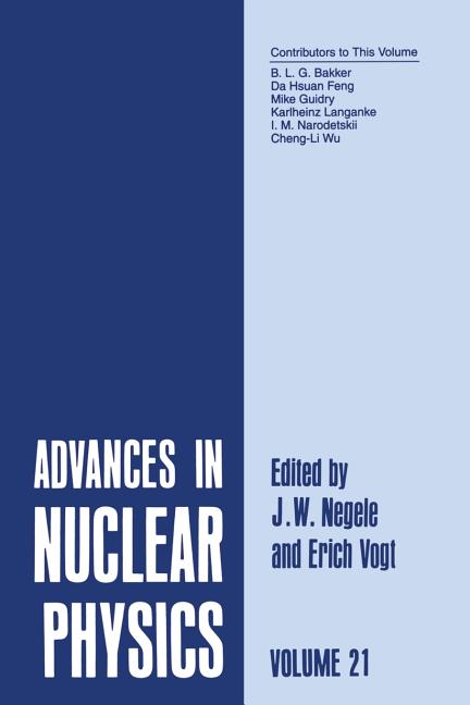 Advances in Nuclear Physics: Volume 21 (Softcover Reprint of the Original 1st 1994)