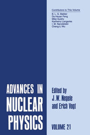 Advances in Nuclear Physics: Volume 21 (Softcover Reprint of the Original 1st 1994)