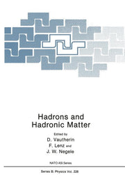 Hadrons and Hadronic Matter (1990)