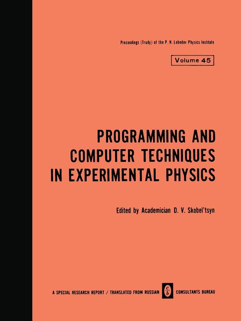 Programming and Computer Techniques in Experimental Physics (1970)
