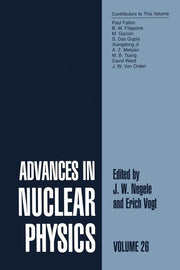 Advances in Nuclear Physics: Volume 26 (Softcover Reprint of the Original 1st 2001)