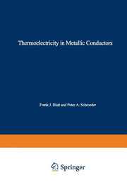 Thermoelectricity in Metallic Conductors (Softcover Reprint of the Original 1st 1978)