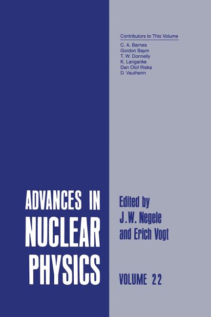 Advances in Nuclear Physics: Volume 22 (Softcover Reprint of the Original 1st 2002)