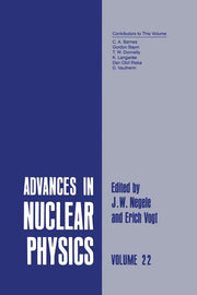 Advances in Nuclear Physics: Volume 22 (Softcover Reprint of the Original 1st 2002)