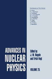 Advances in Nuclear Physics: Volume 25 (2000)