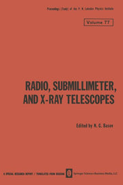 Radio, Submillimeter, and X-Ray Telescopes (Softcover Reprint of the Original 1st 1976)
