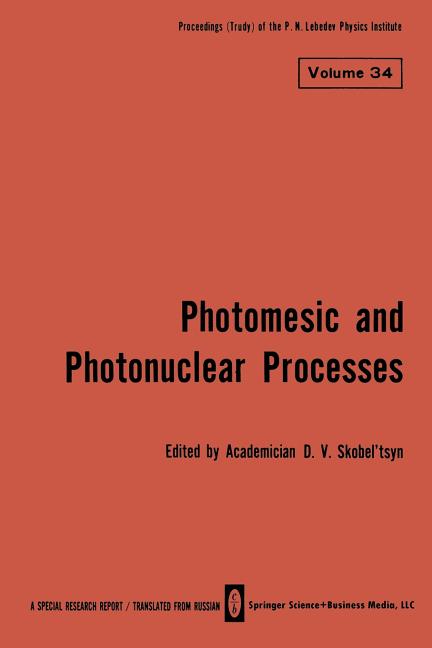 Photomesic and Photonuclear Processes (1967)