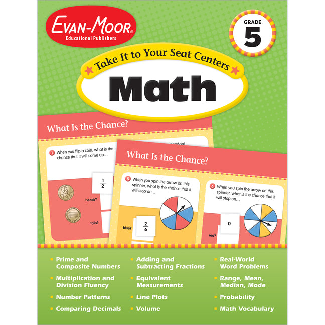 Take It to Your Seat Math Centers Grade 5 (Teacher)