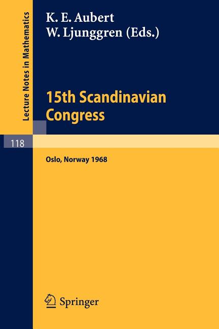 Proceedings of the 15th Scandinavian Congress Oslo 1968 (1969)