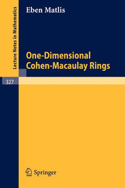 One-Dimensional Cohen-Macaulay Rings (1973)