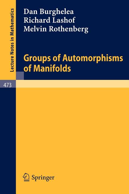 Groups of Automorphisms of Manifolds (1975)