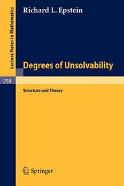 Degrees of Unsolvability: Structure and Theory (1979)