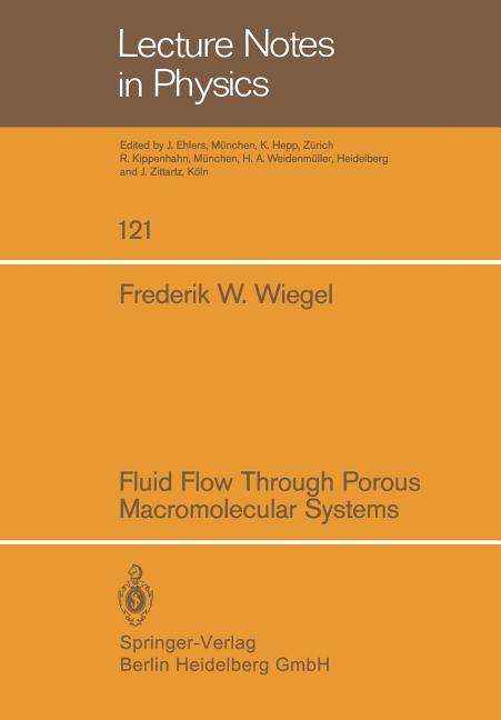 Fluid Flow Through Porous Macromolecular Systems (1980)