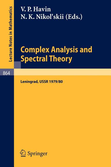 Complex Analysis and Spectral Theory: Seminar, Leningrad 1979/80 (1981)