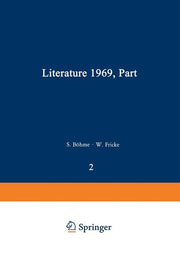 Literature 1969, Part 2 (Softcover Reprint of the Original 1st 1970)