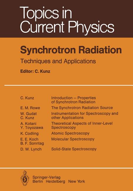 Synchrotron Radiation: Techniques and Applications (Softcover Reprint of the Original 1st 1979)