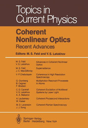 Coherent Nonlinear Optics: Recent Advances (Softcover Reprint of the Original 1st 1980)