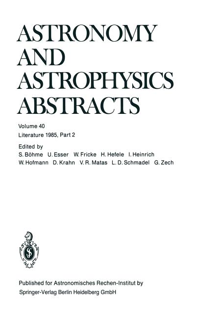 Literature 1985, Part 2 (Softcover Reprint of the Original 1st 1986)