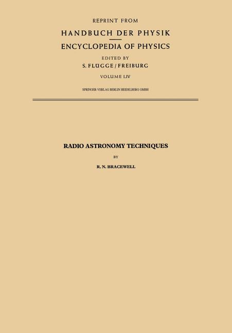 Radio Astronomy Techniques (1962)
