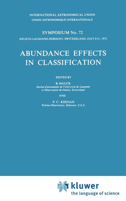 Abundance Effects in Classification: Dedicated to W.W. Morgan (1976)