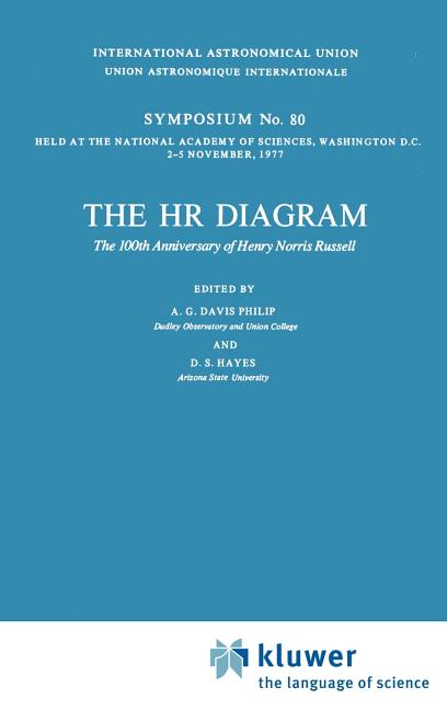 The HR Diagram: The 100th Anniversay of Henry Norris Russell (1978)