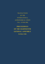 Proceedings of the Eighteenth General Assembly: Patras 1982 (Softcover Reprint of the Original 1st 1983)