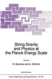 String Gravity and Physics at the Planck Energy Scale (Softcover Reprint of the Original 1st 1996)