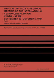 Third Asian-Pacific Regional Meeting of the International Astronomical Union: September 30-October 5 1984, Kyoto, Japan Part 1 (Softcover Reprint of t